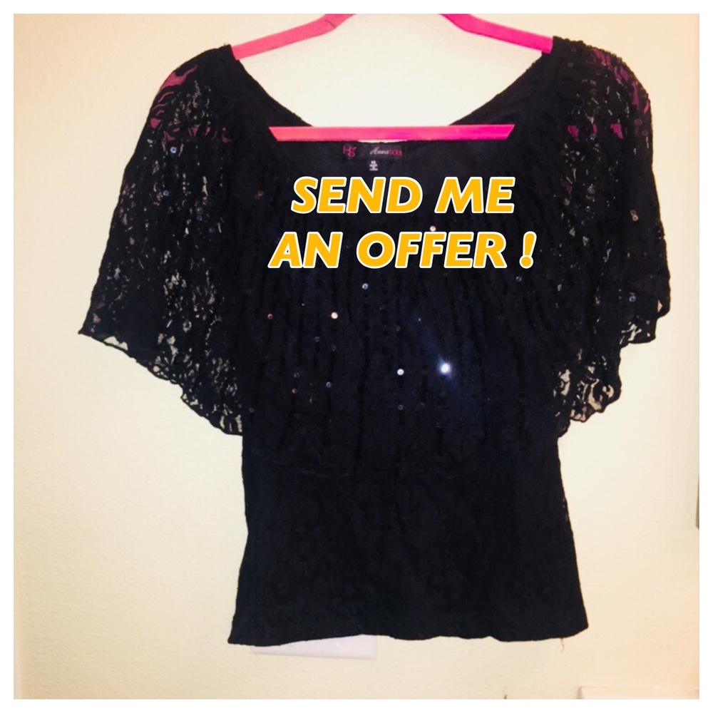 SEQUIN LACE BLOUSE